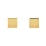 Sterling Silver Plain Square Studs (ST-1311)