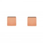 Sterling Silver Plain Square Studs (ST-1311)
