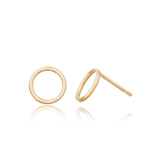 Sterling Silver Plain O Studs (ST-1312)