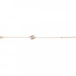 Sterling Silver Assorted CZ Chanel Inspired Bracelet (BR-1129)