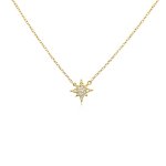 Sterling Silver Starburst Necklace (N-1218)