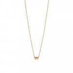Rectangle CZ Halo Necklace (N-1276)