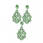 Fancy Emerald Wedding Pendant Set (PS-1053-E)