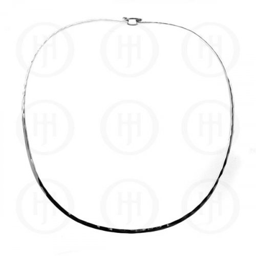Silver Fancy Chain Hammered Choker &#039;2.5mm (CH-H-2)