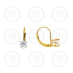 10K Gold Earrings Casting Leverback 8mm (G-CLB-8-10K)