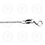 Sterling Silver Rhodium Fancy Disco Anklet 1.4mm (ANK-1081)