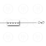 Silver Basic Chain Ball 1.5mm Anklet (ANK-1003)