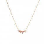 Rose Gold Plated Rose Quart Necklace (N-1295-RQ)