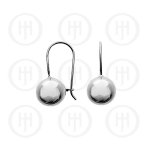 Silver French Wire Ball Earrings 10mm (ER-1021-10)