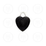 Silver Heart Dog-Tag Pendant  (DT-H-100)