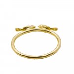 Silver Gold Plated Assorted Plain Bird Ring (R-1330-G)