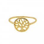 Plain Sterling Silver Tree of Life Ring (R-1206-G)