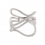 Abstract Wavy CZ Ring (R-1396)