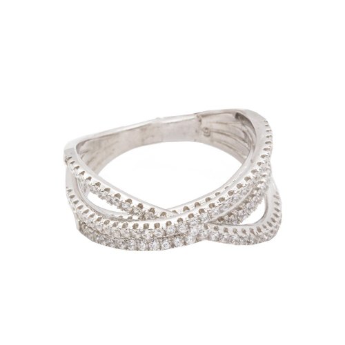 Sterling Silver CZ multi-layer ring (R-1520)