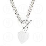 Silver Tiffany Inspired Dangling Heart Fancy Chain TH-2 (HEAVY)