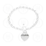 Silver Tiffâny Inspired Dangling Heart Fancy Chain TH-1 (LIGHT)