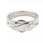 Silver Plain Puzzle Ring, small (R-1238-S)
