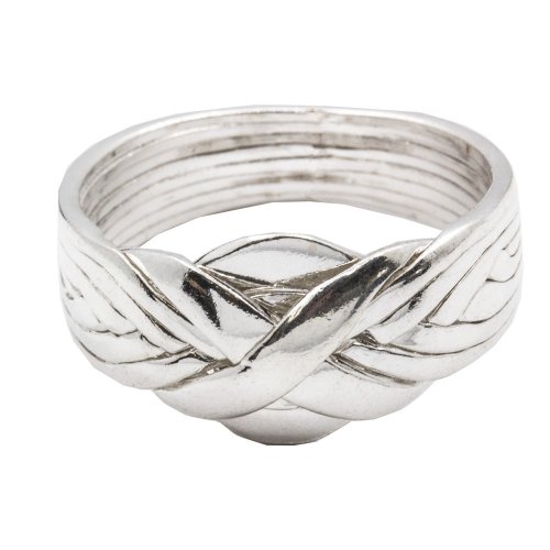 Silver Plain Puzzle Ring (R-1238)