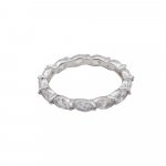 Round Oval Ring with CZ Around (R-1412)
