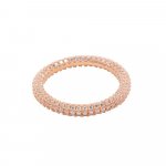 Round Rose Gold CZ Ring Covered in CZ (R-1415-R)
