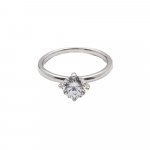 Sterling Silver CZ Classic NESW 4-Prong Solitaire Ring (R-1389)
