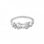 Sterling Silver Baguette CZ Ring (R-1500)