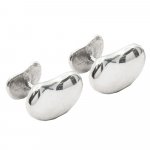 Silver Men's Cuff Links Assorted Tiffâny Inspired Bean (CL-100)