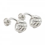 Silver Men's Knot Cuff Links (CL-113)