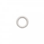Silver CZ  Circle Micro Pave Pendant (P-1202)
