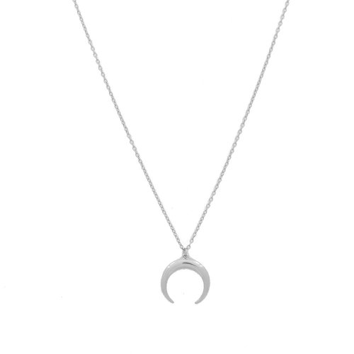 Sterling Silver Small Crescent Necklace(N-1285)