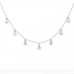 Sterling Silver Dewdrop Choker Necklace (N-1244)