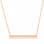 Large Silver Flat Bar Chain Necklace (N-1166)