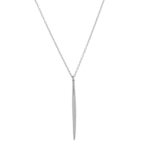 Sterling Silver Plain Needle Necklace (N-1146)