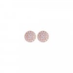 Silver Rhodium Plated CZ Round Stud Earring (ST-1097)