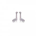 Sterling Silver Plain Giraffe Studs (ST-1285)