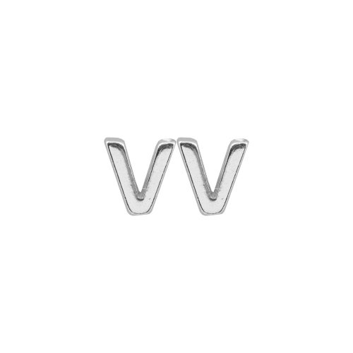 Sterling Silver Plain V Shaped Cross Earrings (ST-1129)