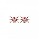 Sterling Silver Assorted CZ Spider Stud Earring (ST-1073)