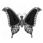 Silver Pin Marcasite Stone Butterfly MP38