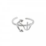 Sterling Silver Roped Anchor Toe Ring (TR-1034)