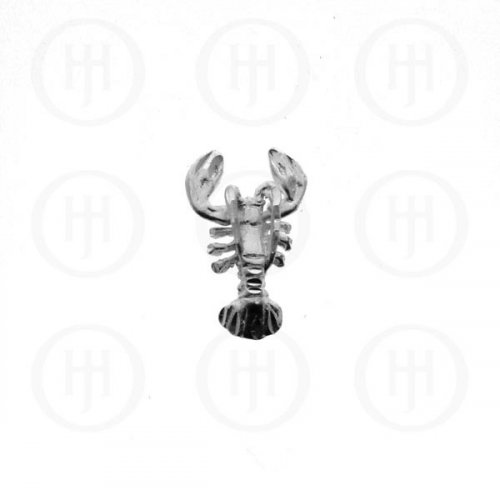 Silver Diamond Cut Animal Charm Lobster (JB483)