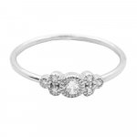 Sterling Silver CZ Circle Cluster Ring (R-1459)
