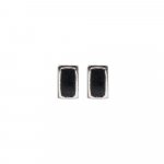 Sterling Siilver Black Onyx Rectangle Studs (ST-1377-BO)