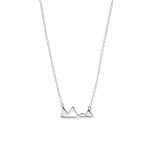 Sterling Silver Plain Mountain Necklace (N-1347)