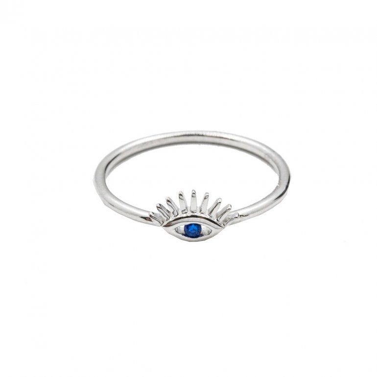 Sterling Silver Evil Eye Ring (R-1473) - House of Jewellery