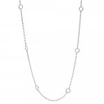Sterling Silver Minimalist Circle Pattern Necklace (N-1339)