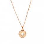 Sterling Silver Plain Star Compass Necklace (N-1350)