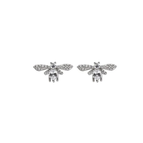 Sterling Silver CZ Dragonfly Studs (ST-1395)