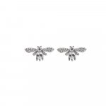 Sterling Silver CZ Dragonfly Studs (ST-1395)