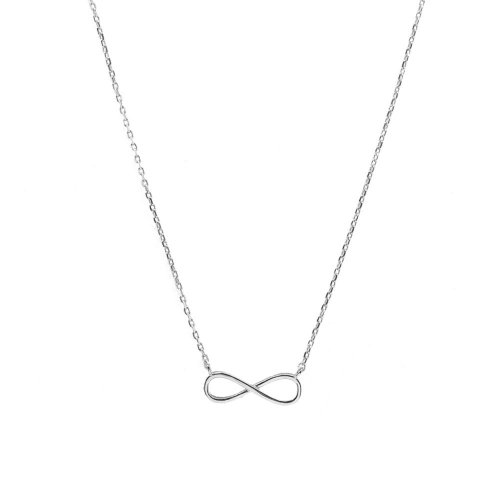 Silver Plain Infinity Necklace (N-1105)