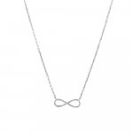 Silver Plain Infinity Necklace (N-1105)